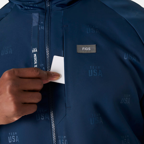 Men's Team USA Blue FIGS x Team USA On-Shift Stadium Jacket™