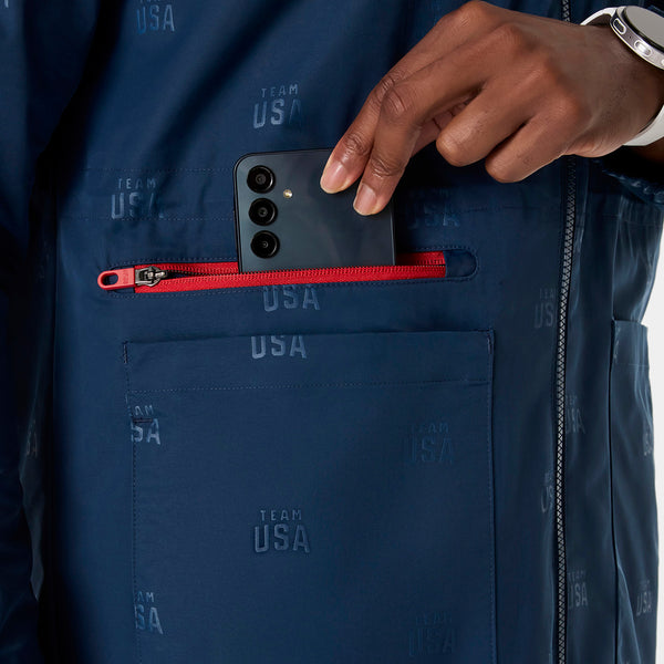 Men's Team USA Blue FIGS x Team USA On-Shift Stadium Jacket™