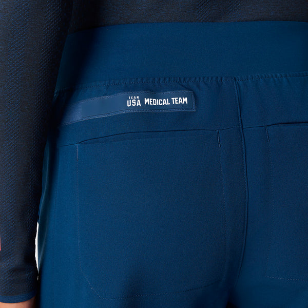 women's Team USA Blue FIGS x Team USA High Waisted Wide Leg - Scrub Pant