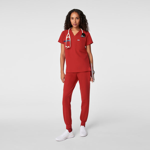 women's Team USA Red FIGS x Team USA Catarina Petite - One-Pocket Scrub Top™