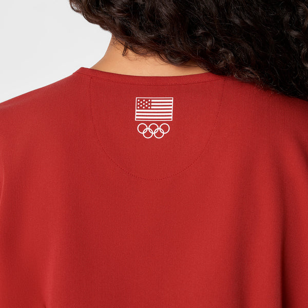 women's Team USA Red FIGS x Team USA Catarina Petite - One-Pocket Scrub Top™