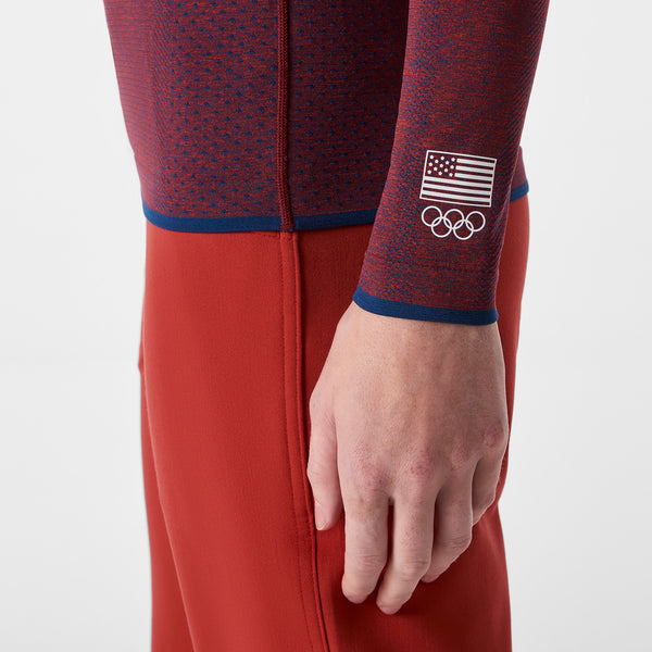 women's Team USA Red FIGS x Team USA Salta Seamless - Longsleeve Underscrub