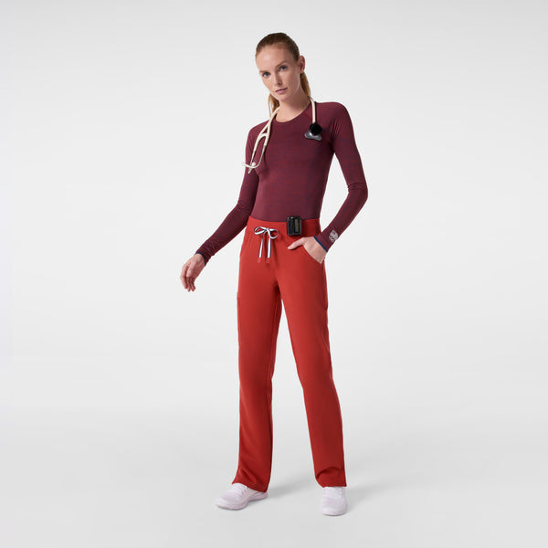 women's Team USA Red FIGS x Team USA Salta Seamless - Longsleeve Underscrub