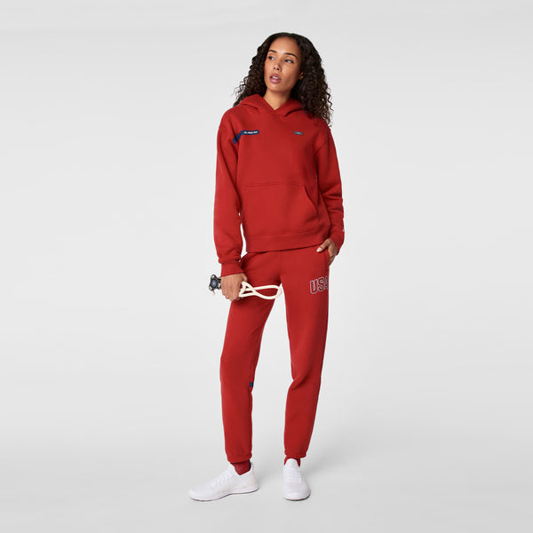 women's Team USA Red FIGS x Team USA Off-Shift - Hoodie Sweatshirt™