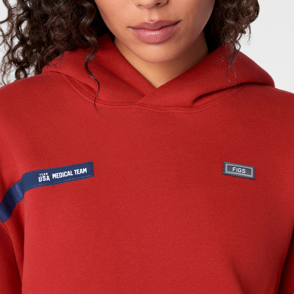 women's Team USA Red FIGS x Team USA Off-Shift - Hoodie Sweatshirt™