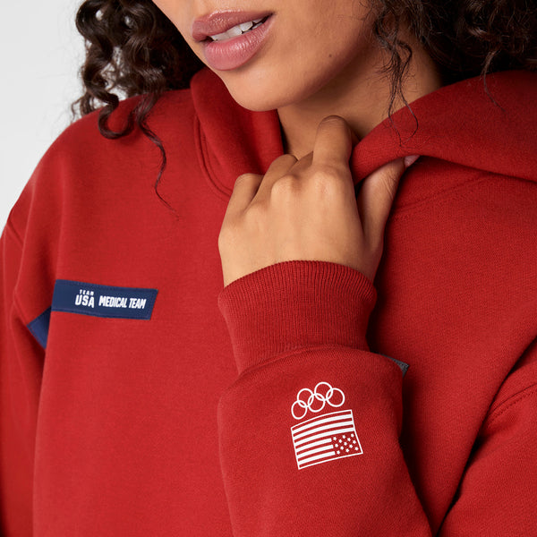 women's Team USA Red FIGS x Team USA Off-Shift - Hoodie Sweatshirt™