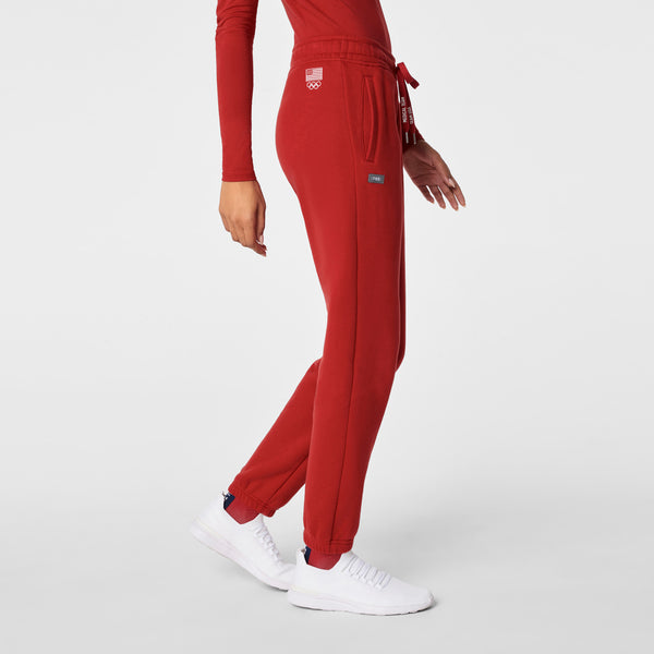 women's Team USA Red FIGS x Team USA Off-Shift - Relaxed Jogger Sweatpants™