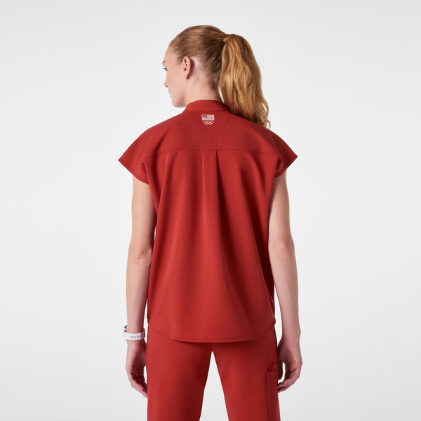 women's Team USA Red FIGS x Team USA Rafaela - Oversized Scrub Top™