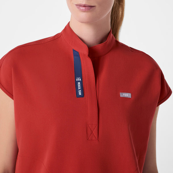 women's Team USA Red FIGS x Team USA Rafaela - Oversized Scrub Top™