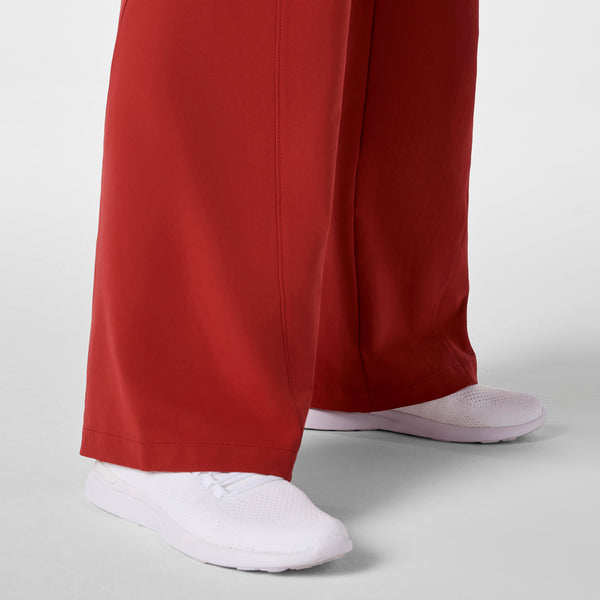 women's Team USA Red FIGS x Team USA High Waisted FIBREx Wide Leg - Scrub Pant