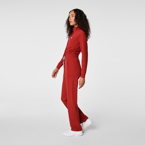 women's Team USA Red FIGS x Team USA Longsleeve Straight Leg - Petite Scrubjumpsuit™