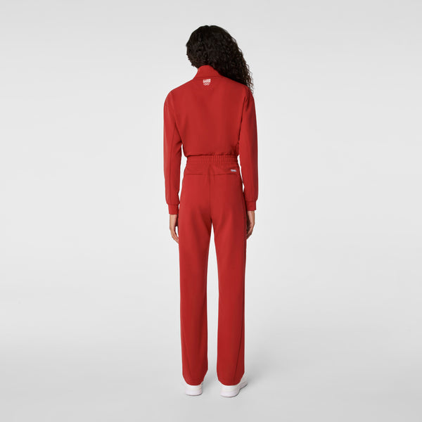 women's Team USA Red FIGS x Team USA Longsleeve Straight Leg - Petite Scrubjumpsuit™