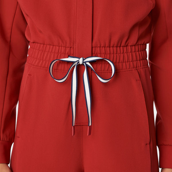 women's Team USA Red FIGS x Team USA Longsleeve Straight Leg - Petite Scrubjumpsuit™