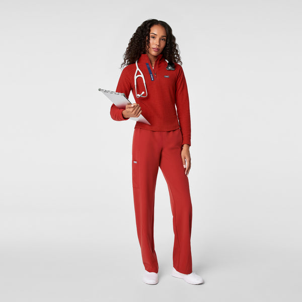 women's Team USA Red FIGS x Team USA On-Shift - Fleece ¼ Zip Top™