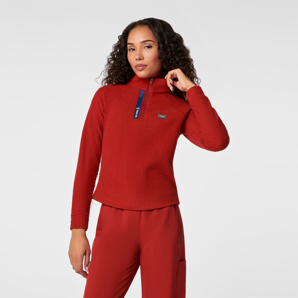 women's Team USA Red FIGS x Team USA On-Shift - Fleece ¼ Zip Top™