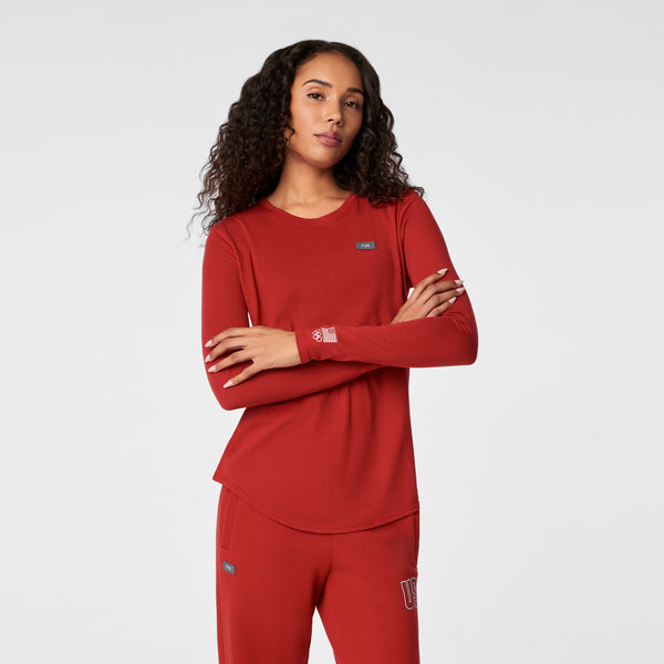 women's Team USA Red FIGS x Team USA Graphic - Long-Sleeve Underscrub