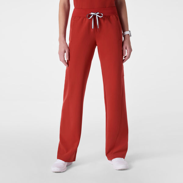 women's Team USA Red FIGS x Team USA High Waisted Wide Leg - Tall Scrub Pant