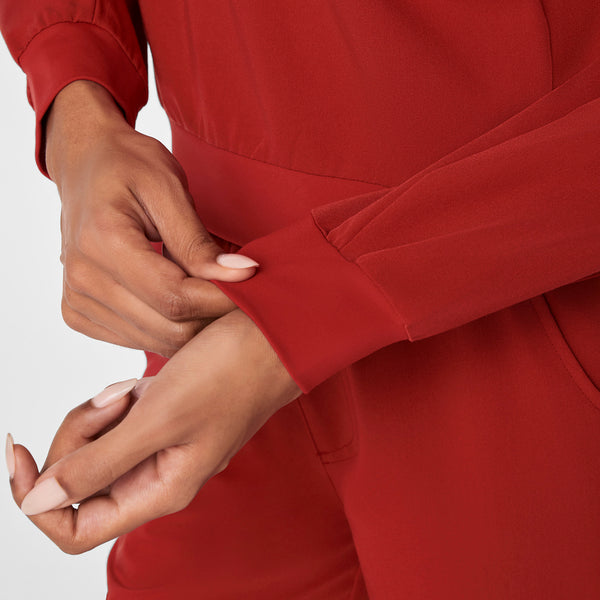 women's Team USA Red FIGS x Team USA Mock Neck Longsleeve - Scrub Top