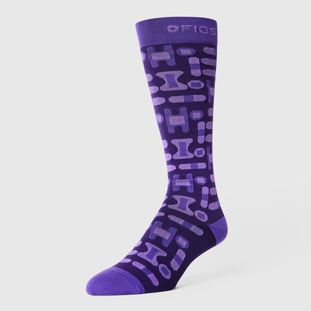 women's Purple Pulse Stick With It - Compression Socks