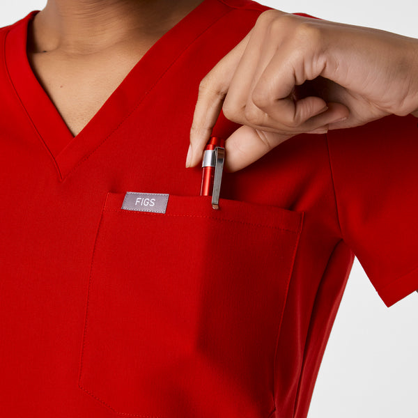 women's Winning Red Catarina Petite - One-Pocket Scrub Top™