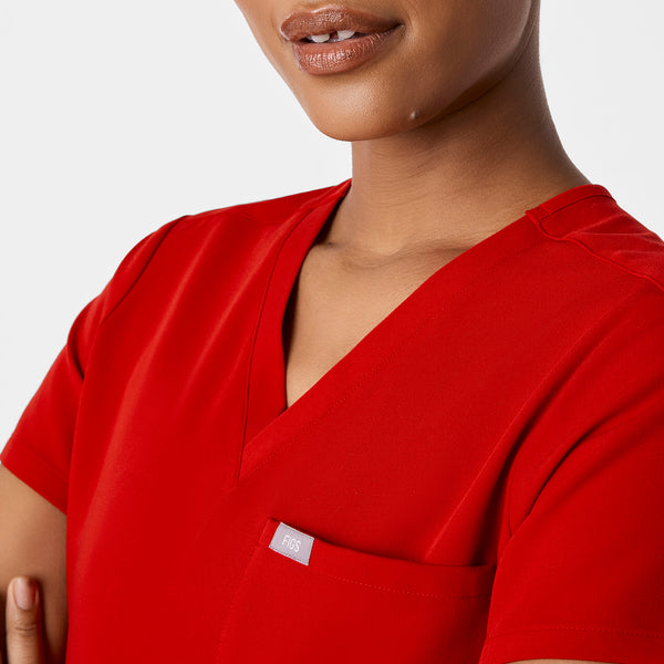 women's Winning Red Catarina Petite - One-Pocket Scrub Top™