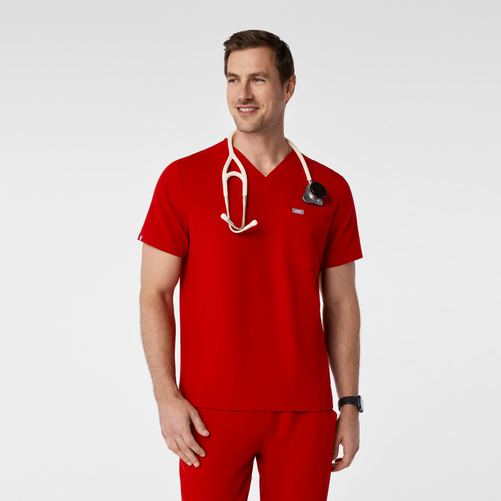 men's Winning Red Chisec - Three-Pocket Scrub Top™