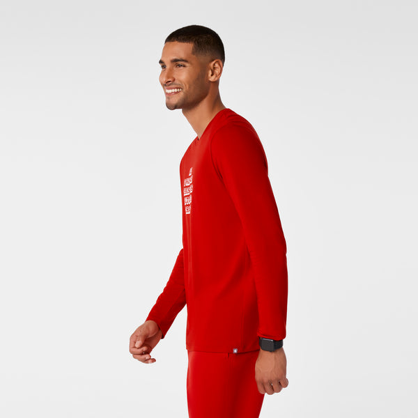 men's Winning Red All What I Wanted For Christmas Is Automated Charting Graphic Supersoft - Longsleeve Underscrub