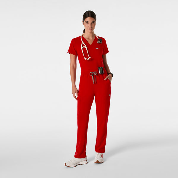 women's Winning Red High Waisted Dowa - Tall Scrub Pants