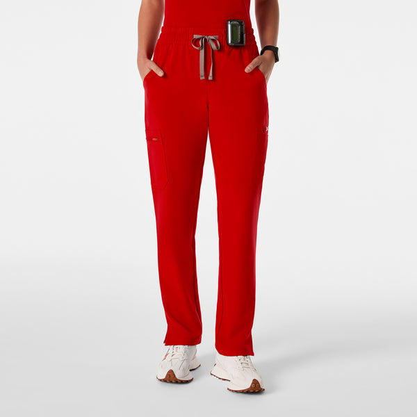 women's Winning Red High Waisted Dowa - Scrub Pants