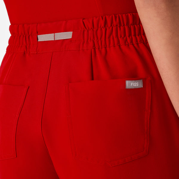 women's Winning Red High Waisted Dowa - Petite Scrub Pants