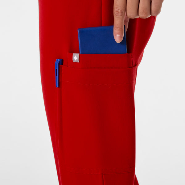 women's Winning Red High Waisted Dowa - Petite Scrub Pants