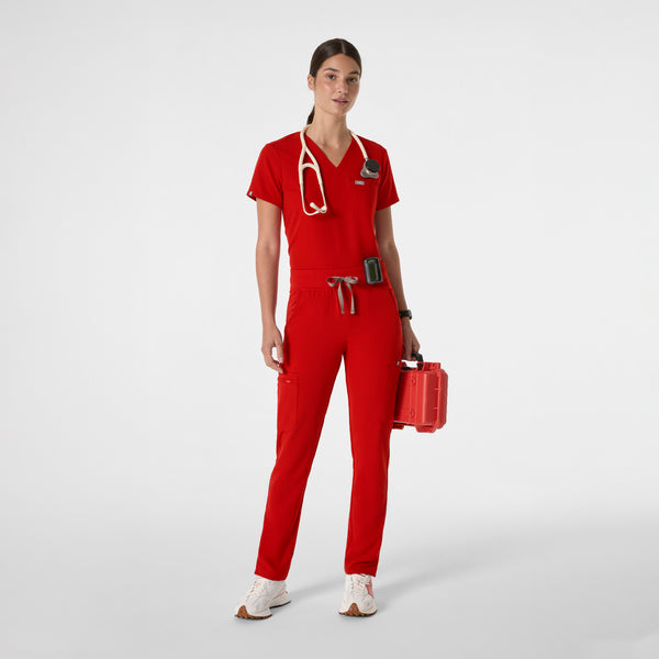women's Winning Red  High Waisted Yola - Tall Skinny Scrub Pant™