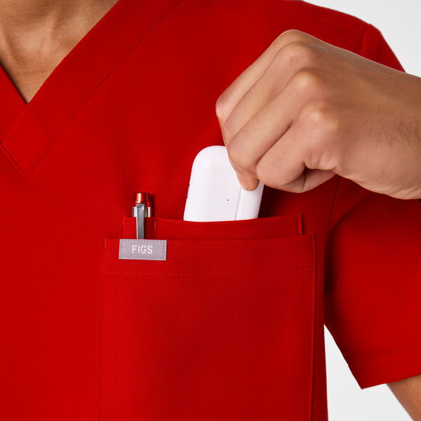 men's Winning Red Leon - Three-Pocket Scrub Top™