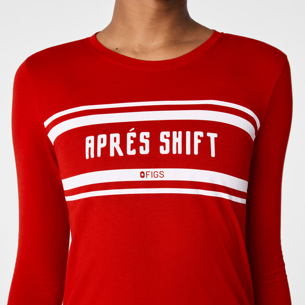 women's Winning Red Apres Shift  Supersoft - Longsleeve Underscrub