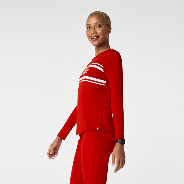 women's Winning Red Apres Shift  Supersoft - Longsleeve Underscrub