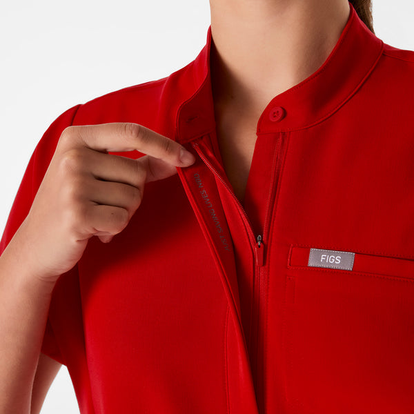 women's Winning Red Montex - Mock Neck Scrub Top