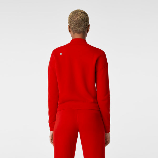 women's Winning Red Off-Shift Bomber Sweatshirt™