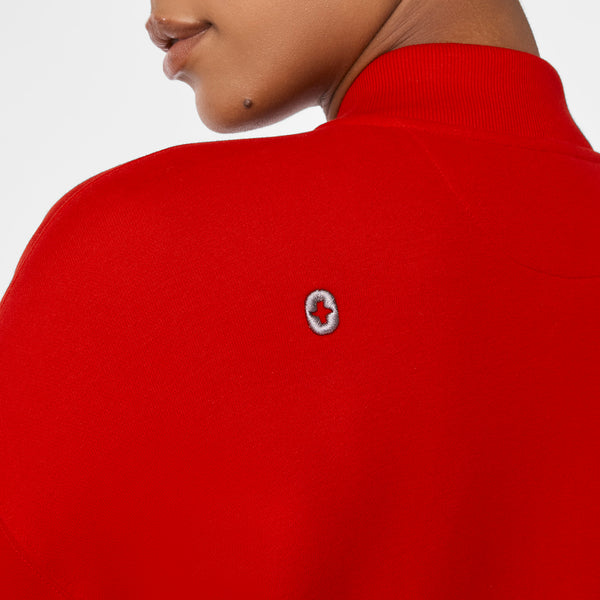 women's Winning Red Off-Shift Bomber Sweatshirt™