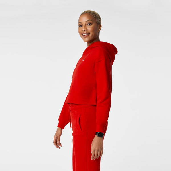 women's Winning Red Off-Shift Cropped - Hoodie Sweatshirt™