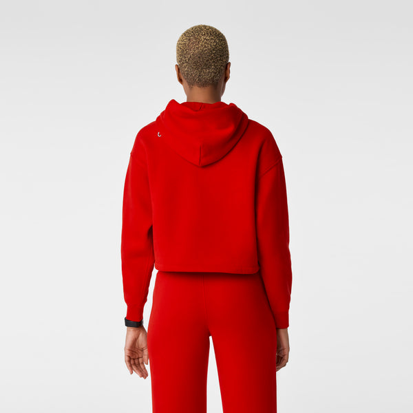 women's Winning Red Off-Shift Cropped - Hoodie Sweatshirt™