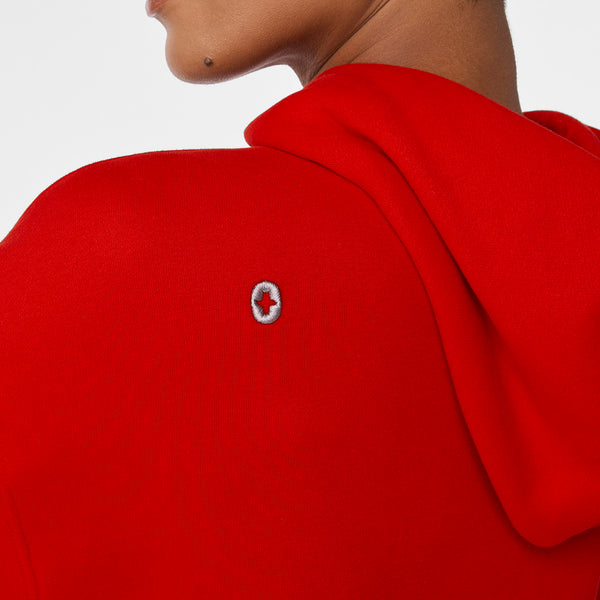 women's Winning Red Off-Shift Cropped - Hoodie Sweatshirt™