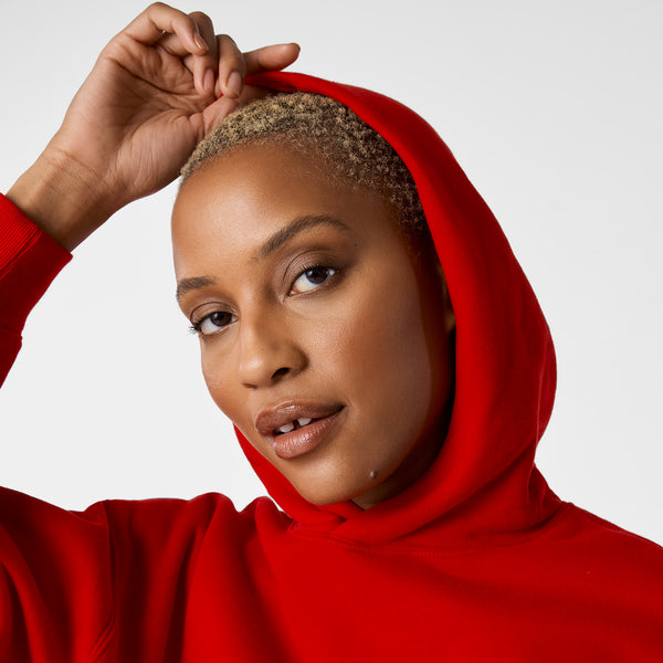 women's Winning Red Off-Shift Cropped - Hoodie Sweatshirt™