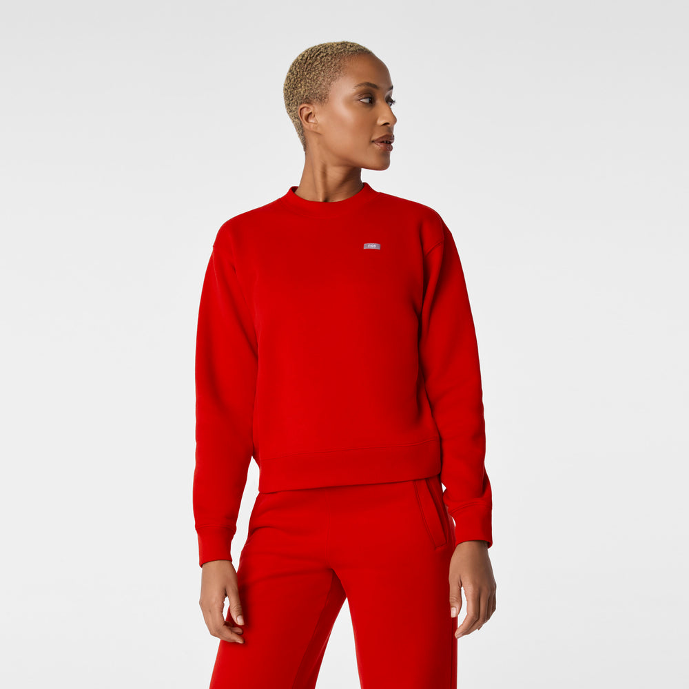 women's Winning Red Off-Shift Relaxed - Crewneck Sweatshirt™