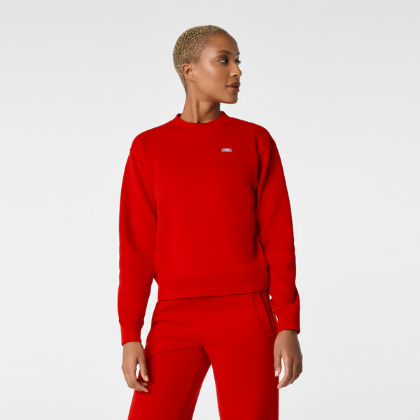 women's Winning Red Off-Shift Relaxed - Crewneck Sweatshirt™