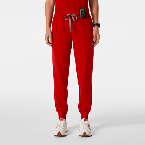 women's Winning Red Uman Relaxed - Petite Jogger Scrub Pant
