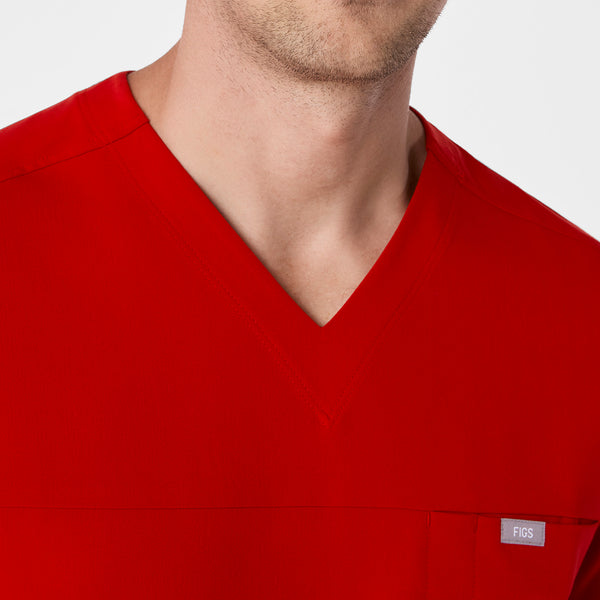 men's Winning Red Walsh V-Neck - Scrub Top