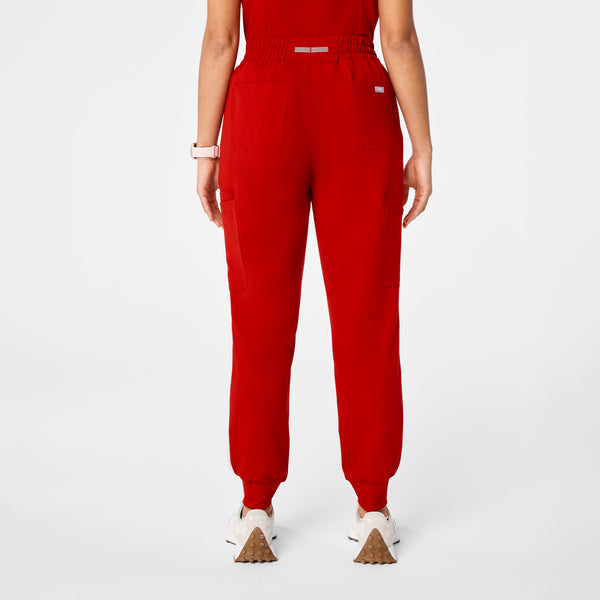 women's Winning Red High Waisted Uman Relaxed - Tall Jogger Scrub Pant