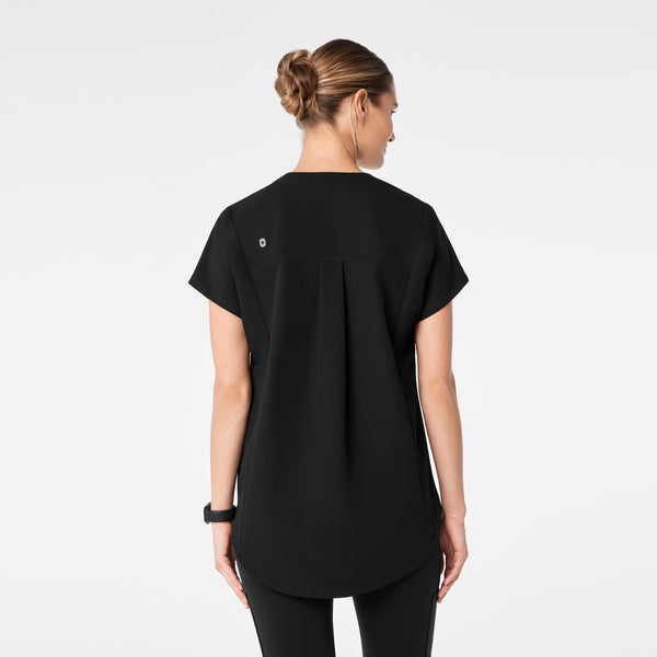women's Black Addison Oversized Tunic - Scrub Top
