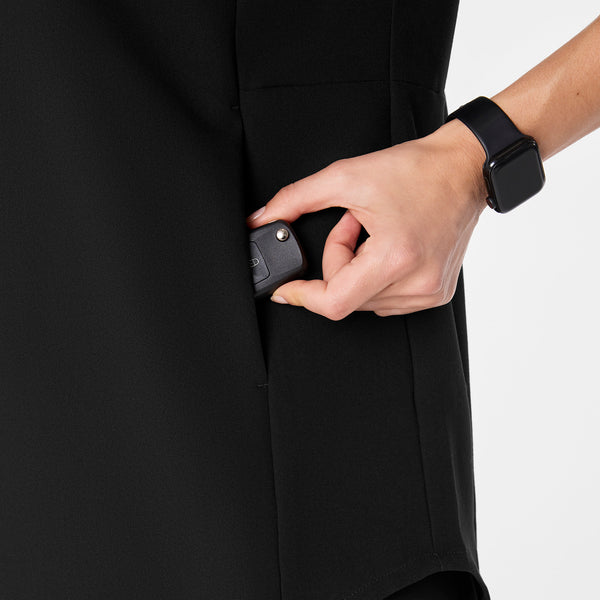 women's Black Addison Oversized Tunic - Scrub Top