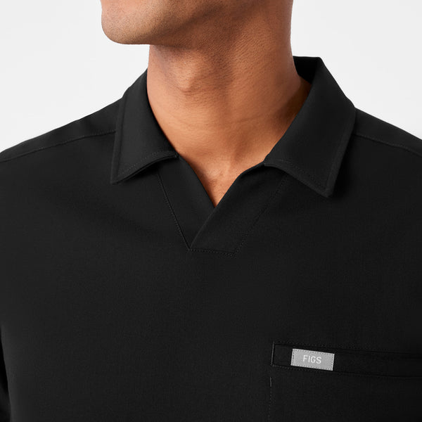 men's Black Arad Polo - Scrub Top